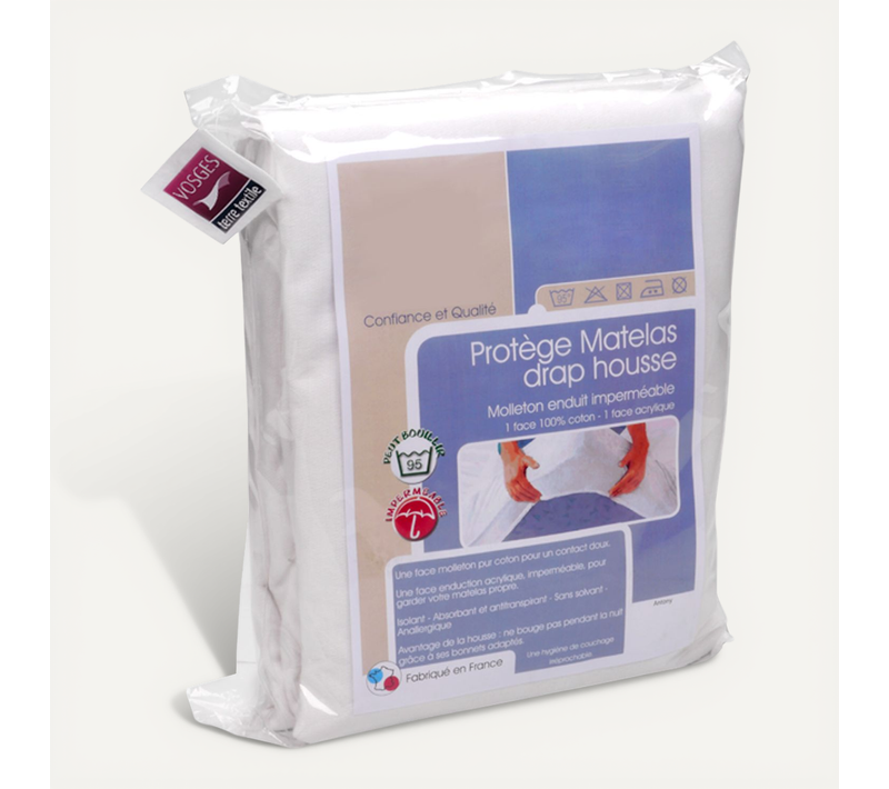 Protège Matelas Imperméable Antony 110x210 Cm Bonnet 30 Cm Coton