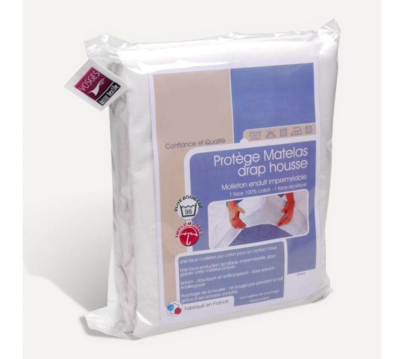 Protège Matelas Imperméable Antony 200x220 Cm Bonnet 30 Cm Coton