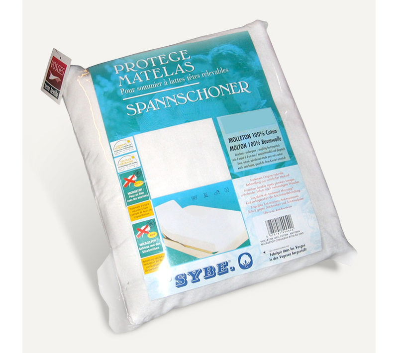 Protège Matelas Antonin 2x100x200 Cm Bonnet 40 Cm Molleton 220 G/m² Absorbant Blanc Lit Articulé Tr