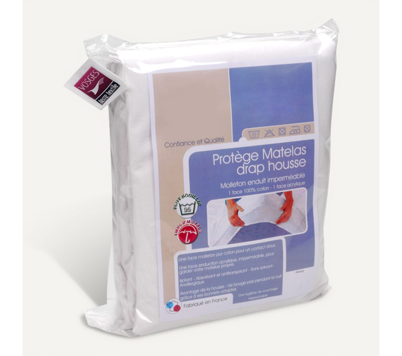 Protège Matelas Imperméable Antony 80x210 Cm Bonnet 40 Cm Coton