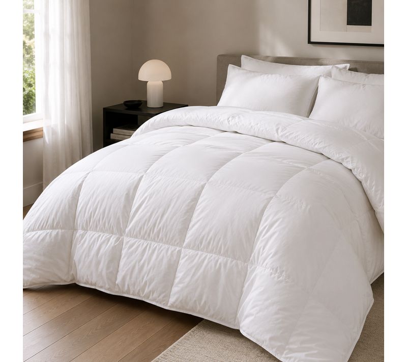 Couette 300x240 Cm été Velay Luxe Garnissage Naturel Duvet D'oie 200g/m2