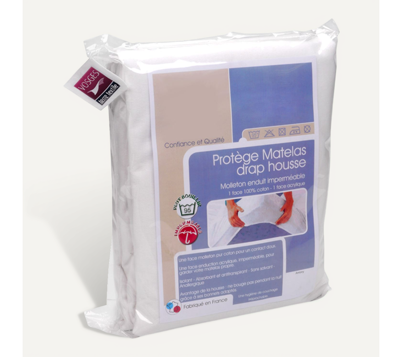 Protège Matelas Imperméable Antony 190x200 Cm Bonnet 30 Cm Coton