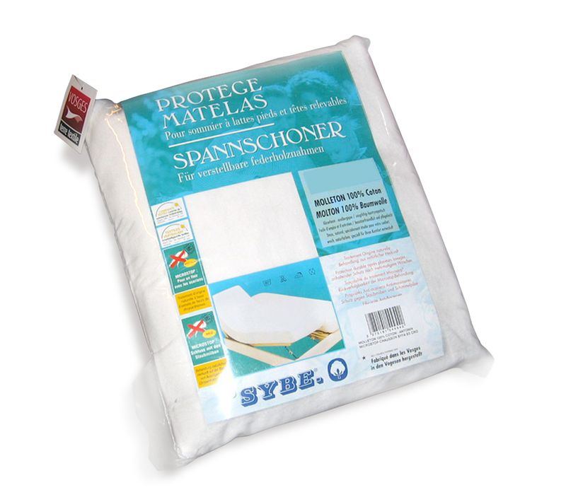 Protège Matelas Antonin 2x80x210 Cm Bonnet 30 Cm Molleton 220 G/m² Absorbant Blanc Lit Articulé Tpr