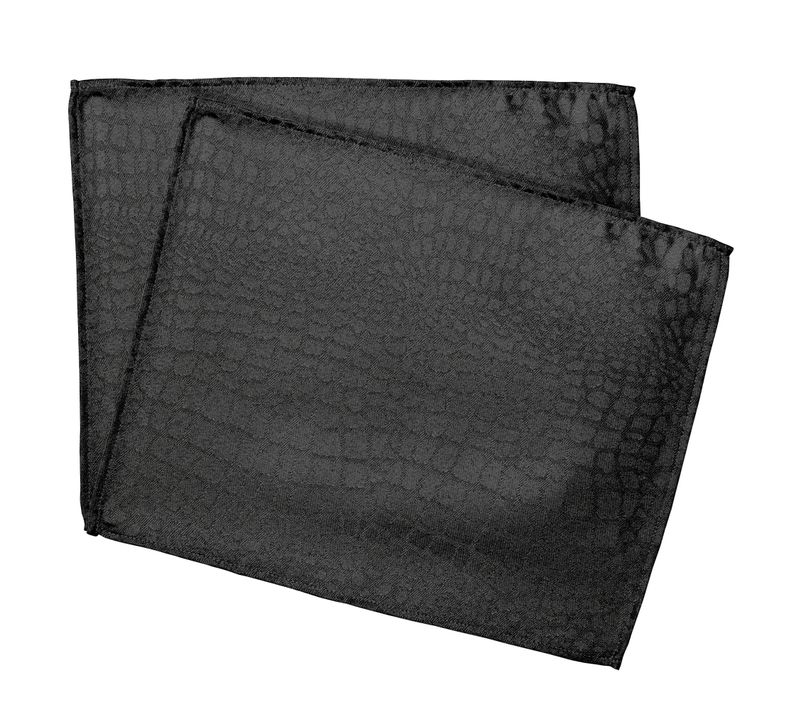 Lot De 2 Sets De Table 35x45 Cm Jacquard 100% Polyester Lounge Noir