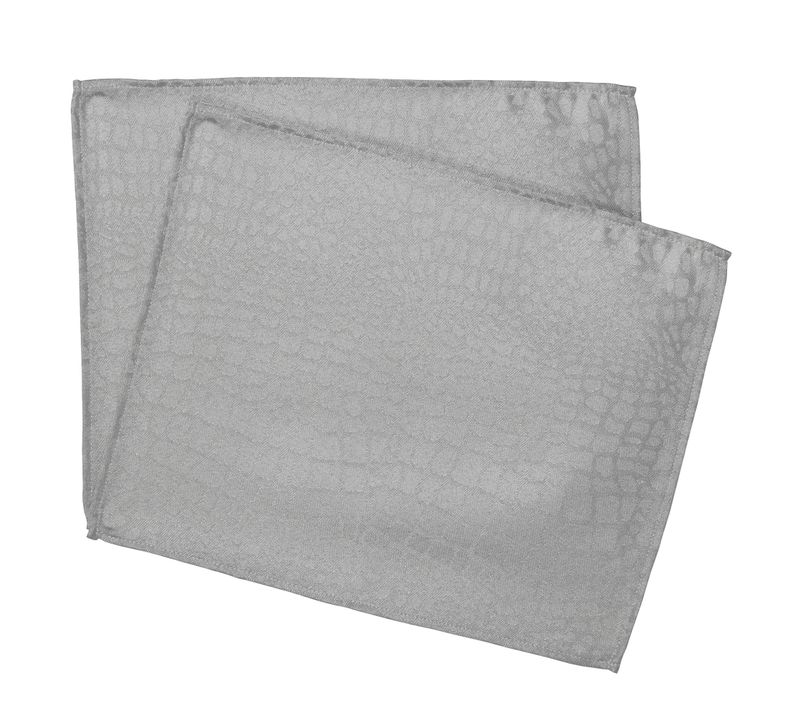 Lot De 2 Sets De Table 35x45 Cm Jacquard 100% Polyester Lounge Perle