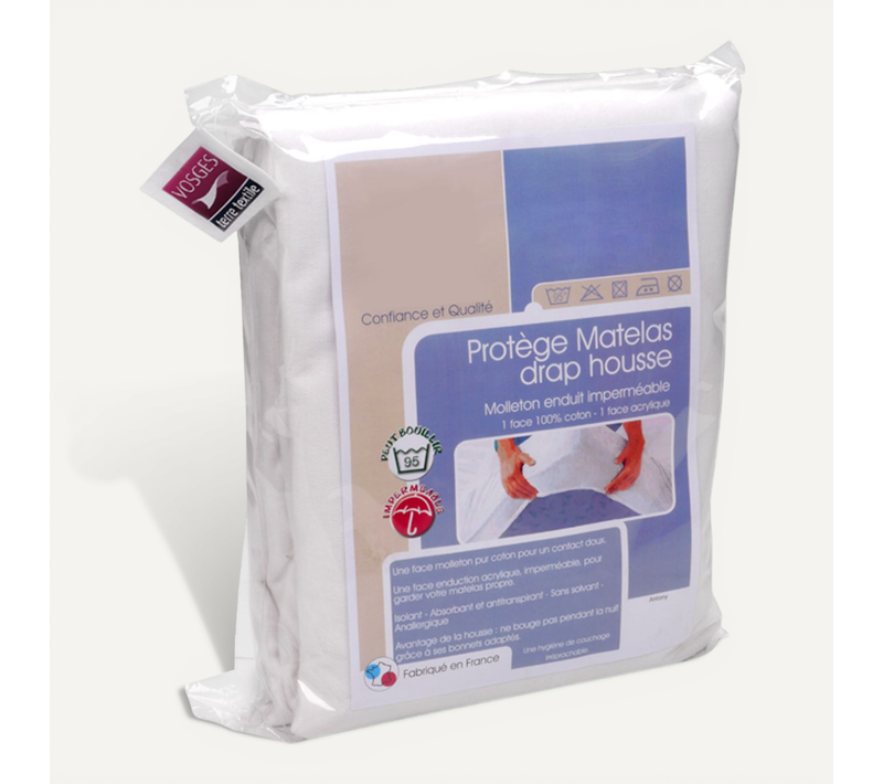 Protège Matelas Imperméable Antony 170x220 Cm Bonnet 40 Cm Coton