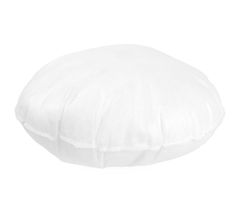 Coussin à Recouvrir Rond 30 Cm C Bullet Blanc Garnissage Polyester