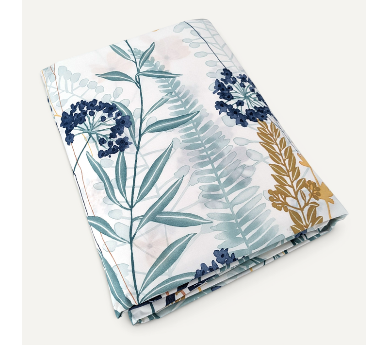 Housse De Couette 140x200 Cm Percale Pur Coton Petite Folie Bleu