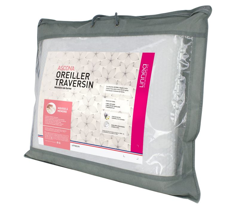Oreiller 60x60 Cm Ascona Mousse à Mémoire De Forme Visco