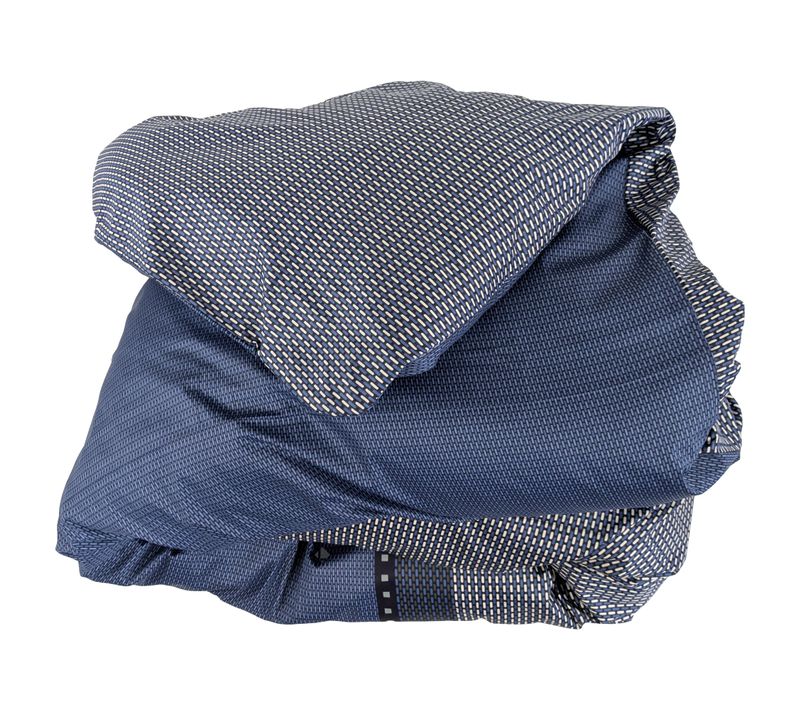 Housse De Couette 260x240 Cm Satin De Coton Enzo Bleu