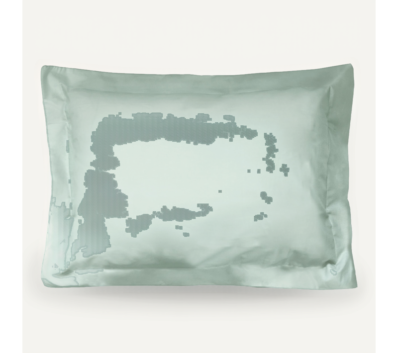 Taie D'oreiller Uni 60x40 Cm Coton Alto Vert Fleur D'amandier