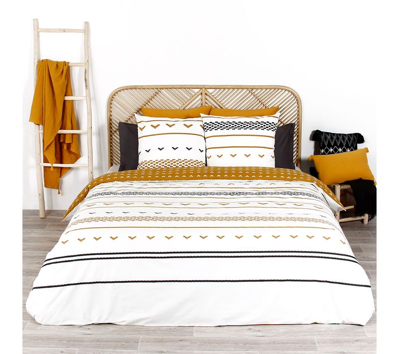 Parure De Lit 240x220 Cm Coton Biologique Tapis Blanc