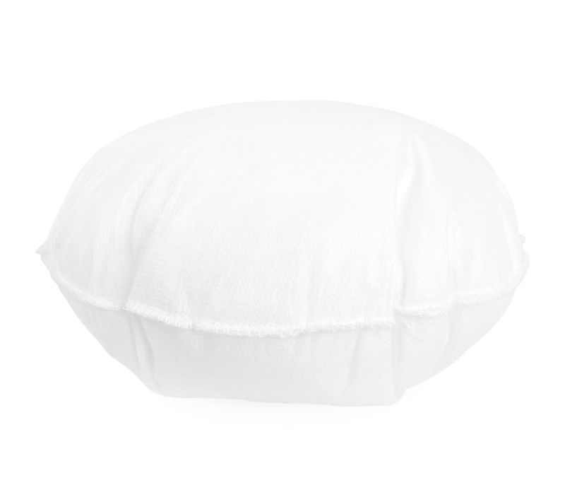 Coussin à Recouvrir Rond 25 Cm C Bullet Blanc Garnissage Polyester