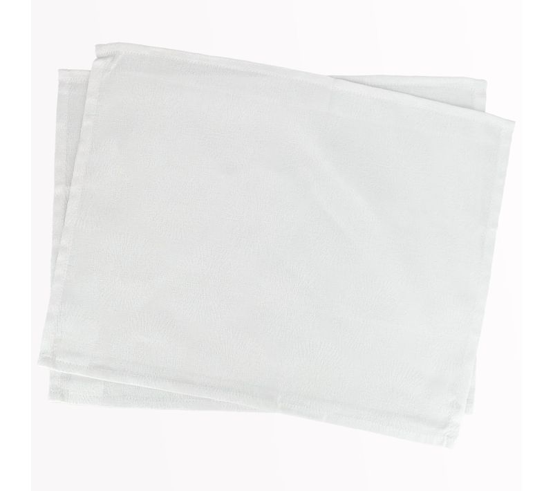 Lot De 2 Sets De Table 35x45 Cm Hélios Blanc Coton +
