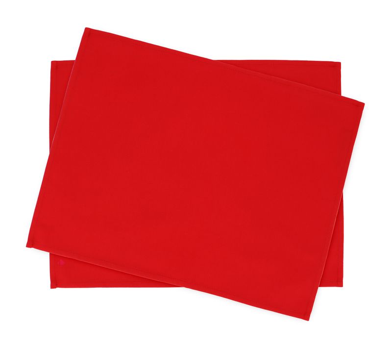 Lot De 2 Set De Table 35x45 Cm Diabolo Rouge Tomate Traitement Teflon