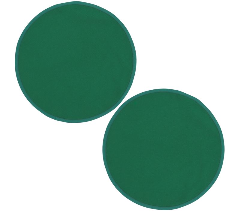 Lot De 2 Set De Table Rond 38 Cm Diabolo Vert Sapin Traitement Teflon