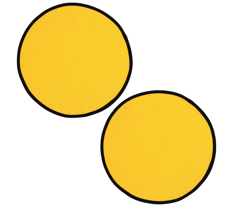 Lot De 2 Set De Table Rond 38 Cm Diabolo Jaune Curcuma Traitement Teflon