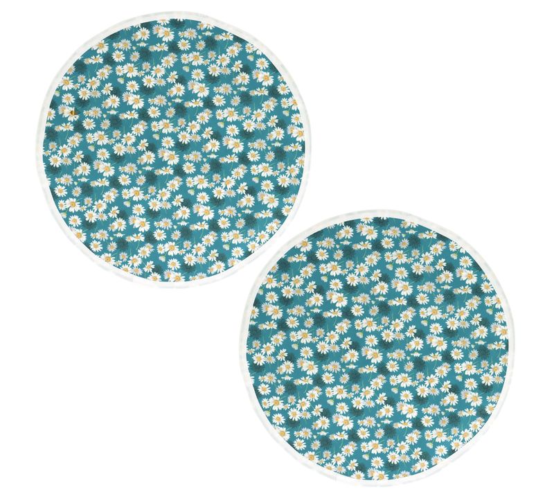 Set De Table Enduit 38 Cm Aster Bleu Pétrole