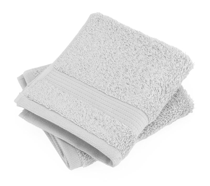 Lot De 2 Serviettes Invité 30x50 Cm Luxor Argent