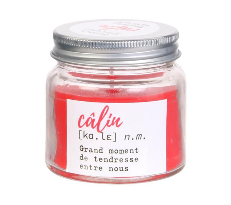 Bougie Parfumée Vaso Câlin Rouge Senteur Vanille