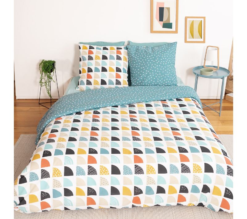 Parure De Lit 200x200 Cm Mixte Blue Bleu