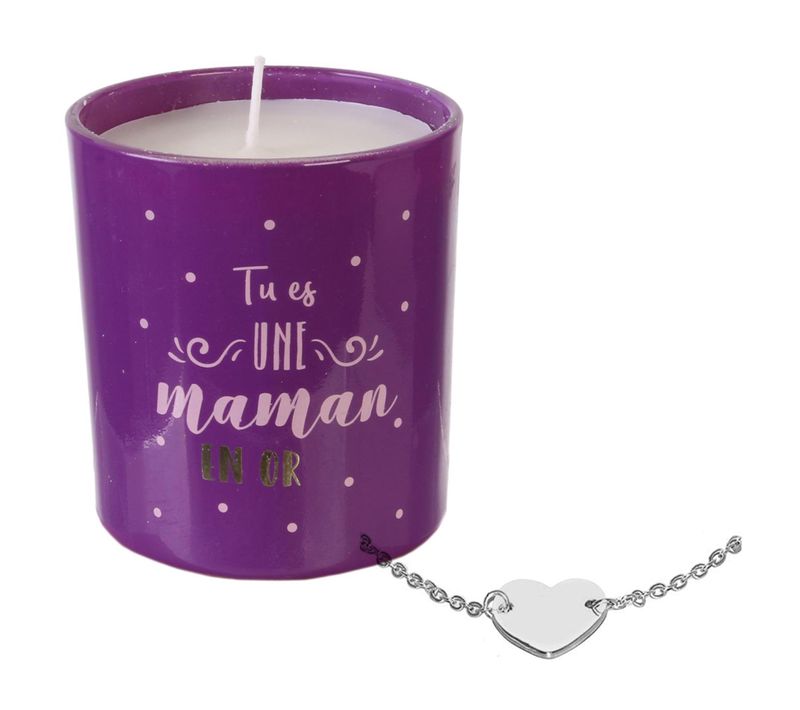 Bougie Parfumée Marbella Violette + Bracelet Surprise