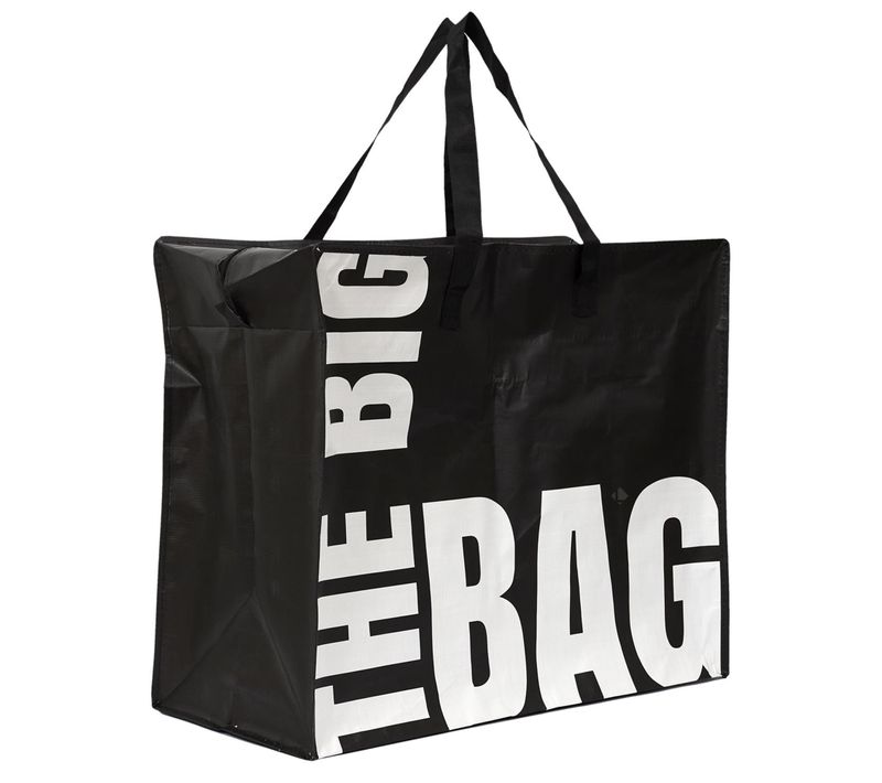 Sac Mutli Usage XXL 60x50x30 Cm Pili Noir "the Big Bag" À Zip 80l