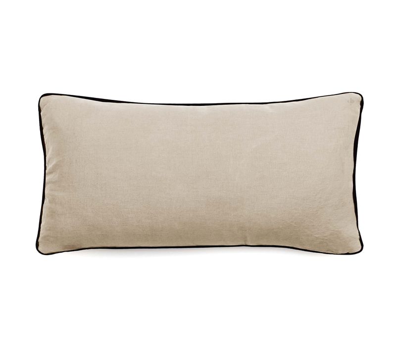 Housse De Coussin Prelude 55x110 Cm Lin Et Coton Lavé Gris Ficelle