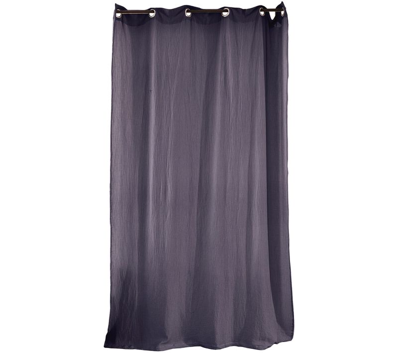 Rideau Avec Oeillet 135x240 100% Gaze De Coton Gazgaz Bleu Violine