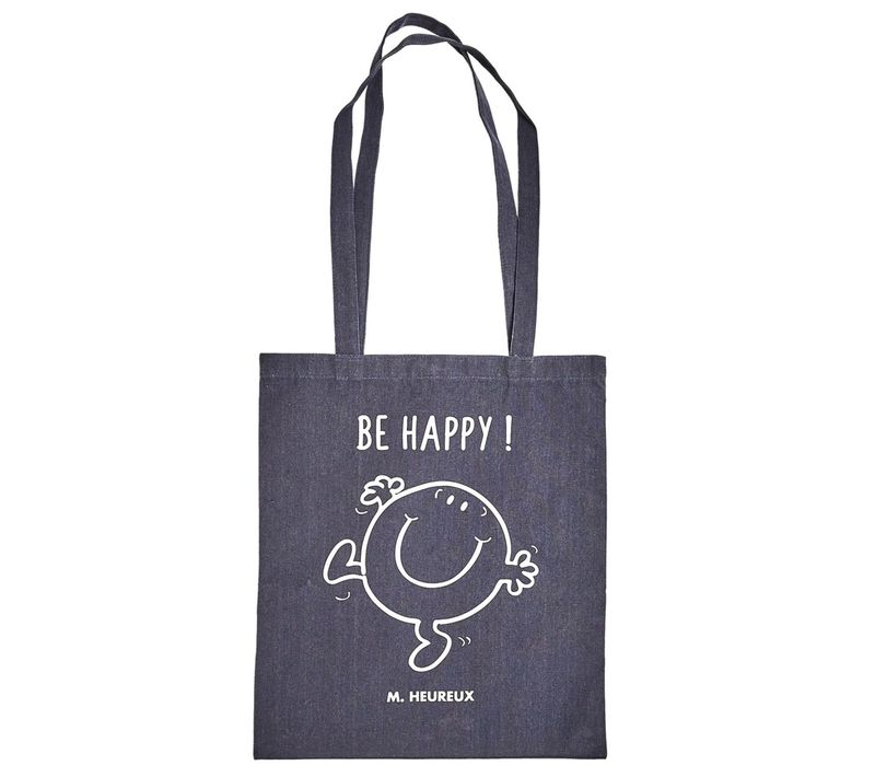 Tote Bag Monsieur Madame Série M Heureux Bleu