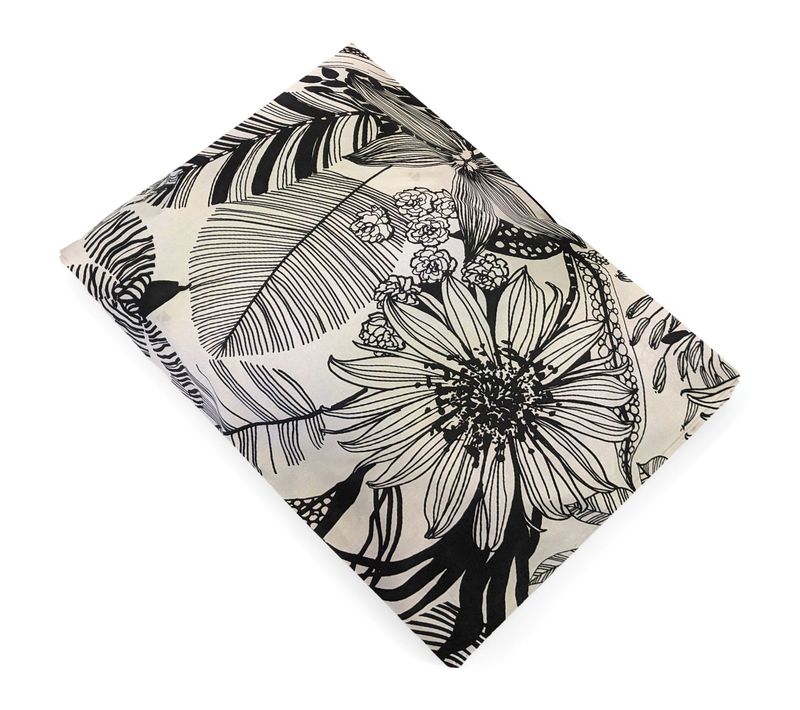 Drap Plat 240x310 Cm Percale De Coton Alba Beige/noir