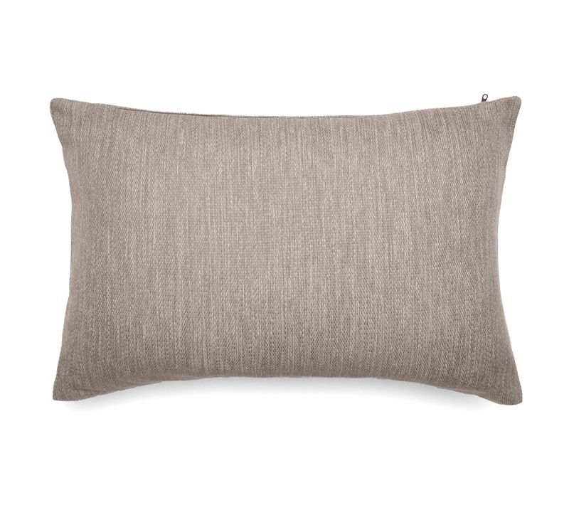 Housse De Coussin 40x60 Cm Collection Syracuse Tissu Oléfine Gris Lin