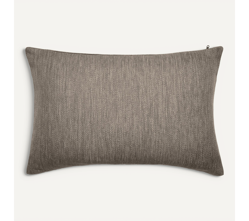 Housse De Coussin 50x70 Cm Collection Syracuse Tissu Oléfine Gris Chevreuil