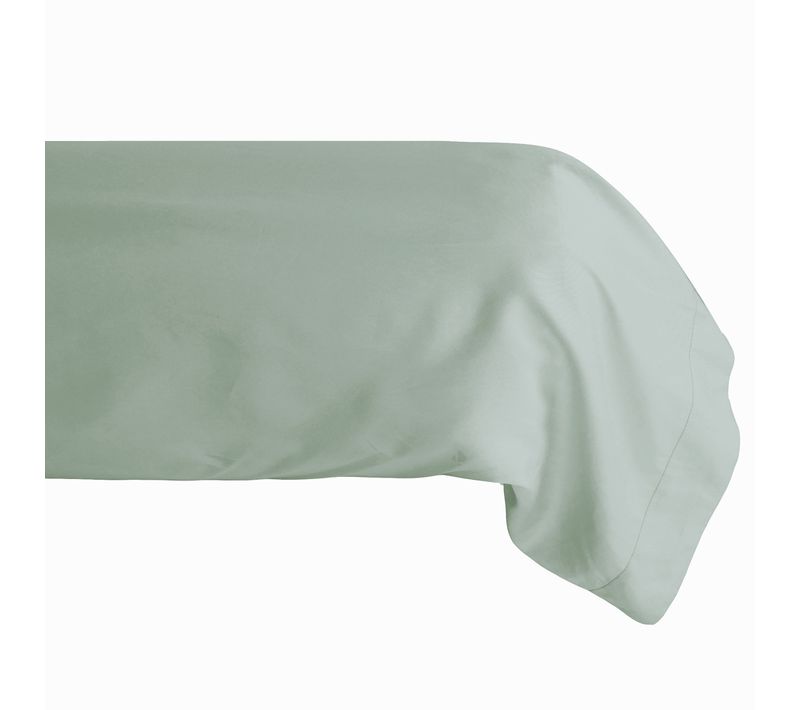 Taie De Traversin 43x190 Cm Percale De Coton Manoir Vert Lichen