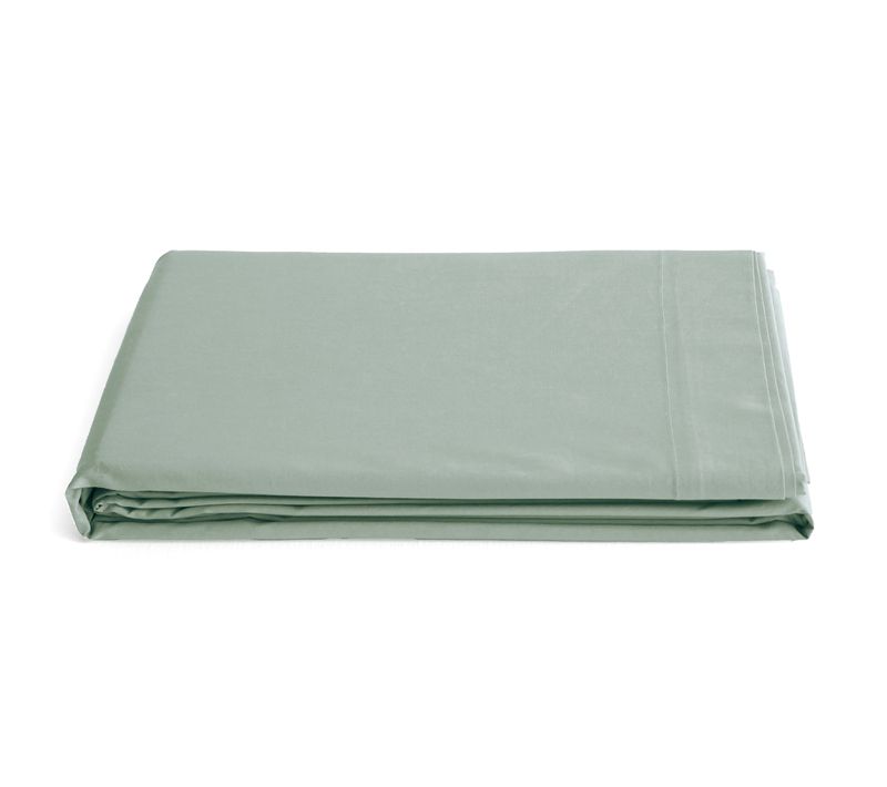 Drap Plat 270x300 Cm Percale De Coton Manoir Vert Lichen