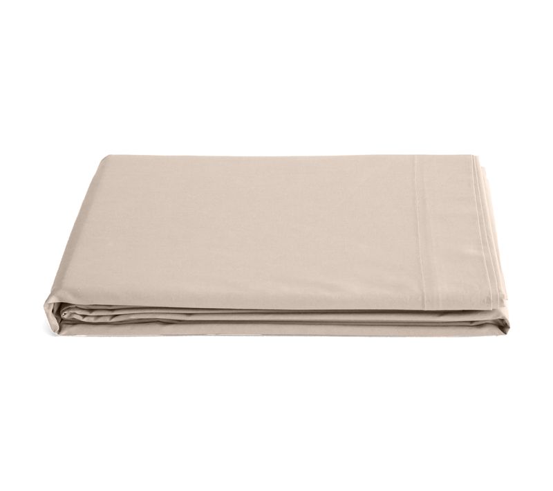 Drap Plat 270x300 Cm Percale De Coton Manoir Beige Lin