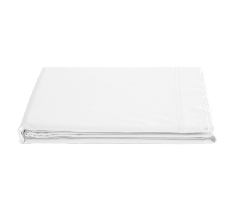 Drap Plat 240x300 Cm Percale De Coton Manoir Blanc Neige