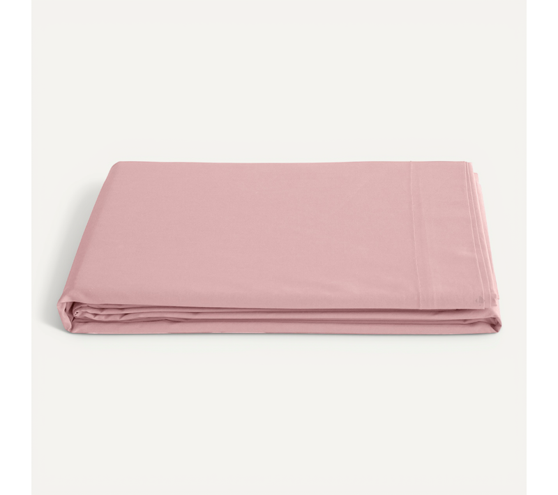 Drap Plat 240x300 Cm Percale De Coton Manoir Rose