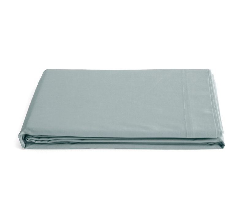 Drap Plat 180x290 Cm Percale De Coton Manoir Vert Lichen