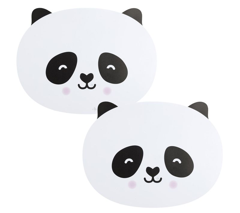 Lot De 2 Sets De Table D'animaux 33x41 Cm Collection Animaux Panda
