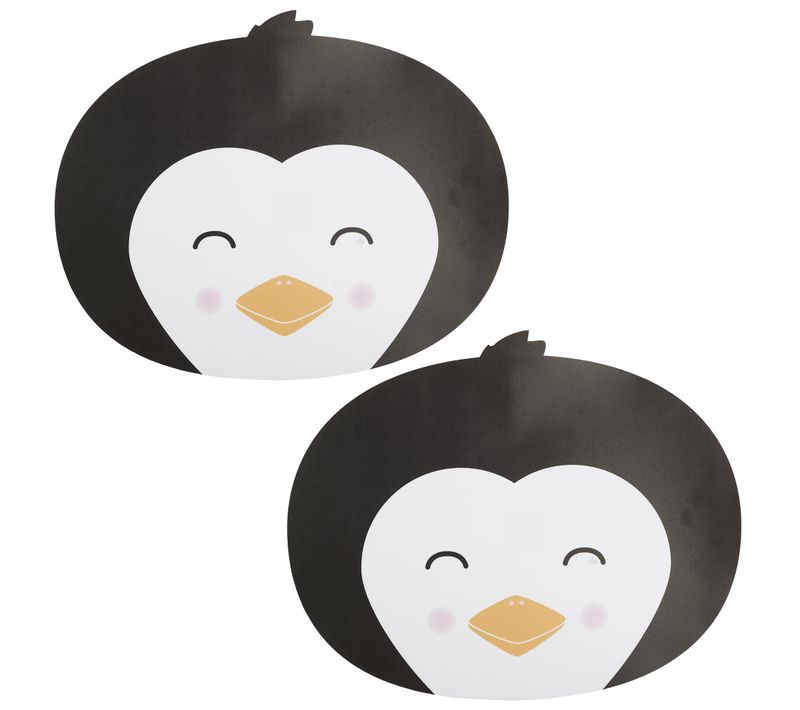 Lot De 2 Sets De Table D'animaux 33x41 Cm Collection Animaux Pingouin