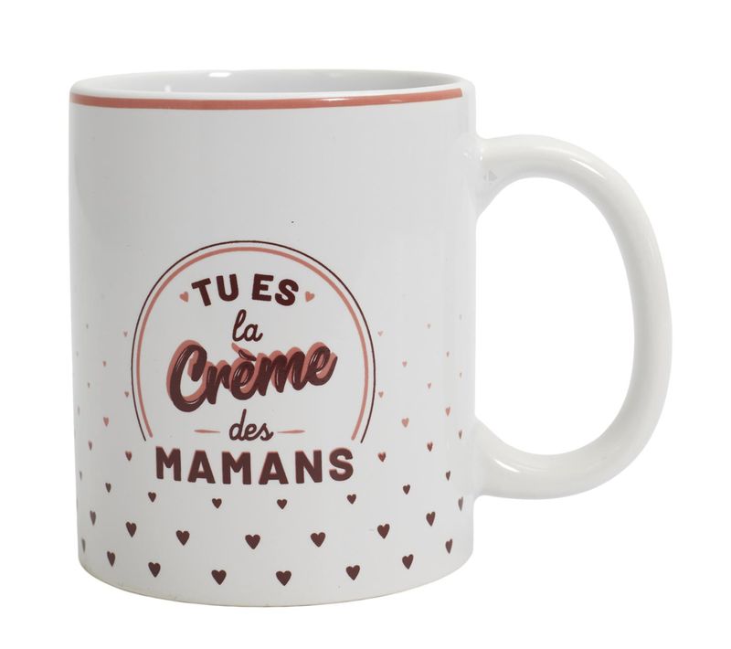 Mug En Céramique 33 Cl Collection Maly Modèle Pour Les Mamans Blanc
