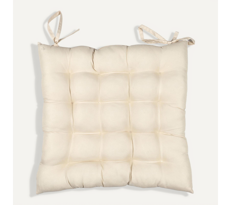 Lot De 2 Galettes De Chaise Deperlantes 40x40 Cm Antibes Beige