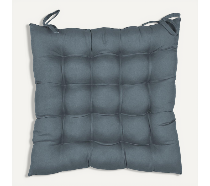 Lot De 2 Galettes De Chaise Deperlantes 40x40 Cm Antibes Gris