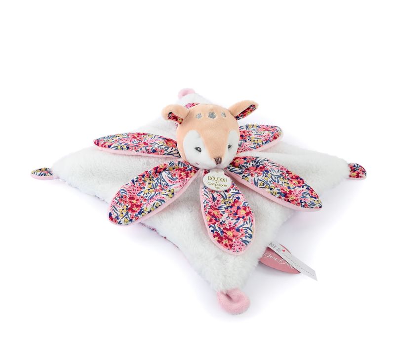 Doudou Pétale 27 Cm Polyester Boh'aime Faon Rose Multicolore