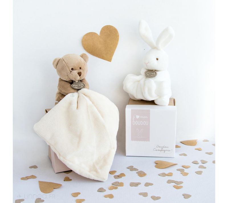 Doudou Ours 10 Cm Polyester Collection J'aime Mon Doudou Beige Naturel