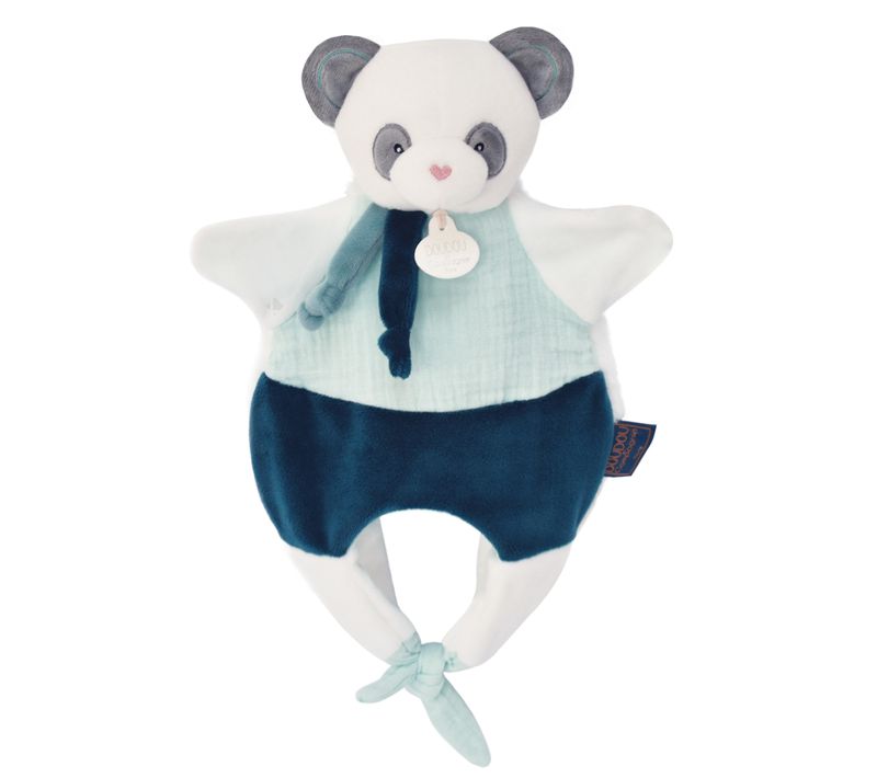Doudou Amusette 30 Cm Polyester Collection Les Petits Futés Panda Vert