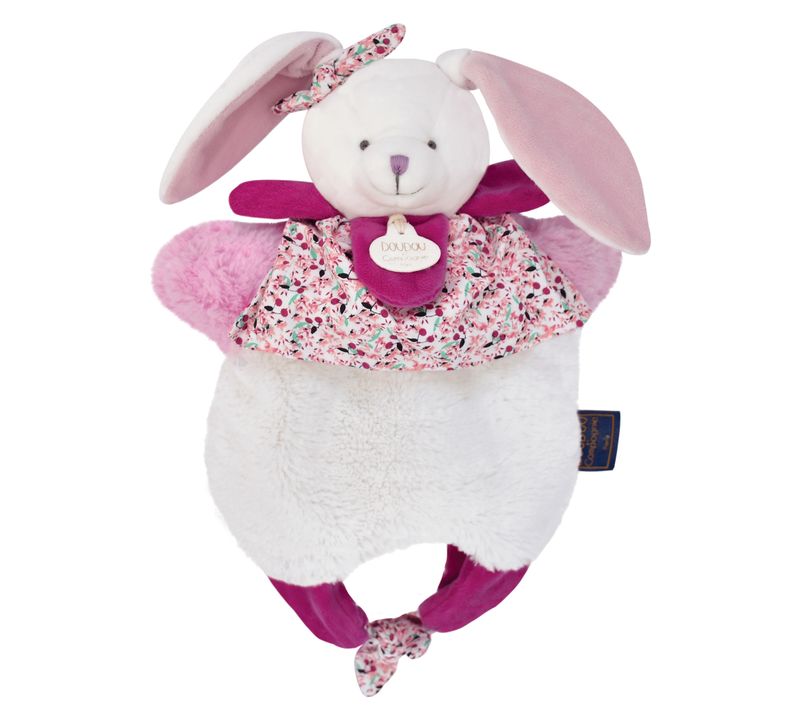 Doudou Amusette 30 Cm Polyester Collection Les Petits Futés Lapin Rose