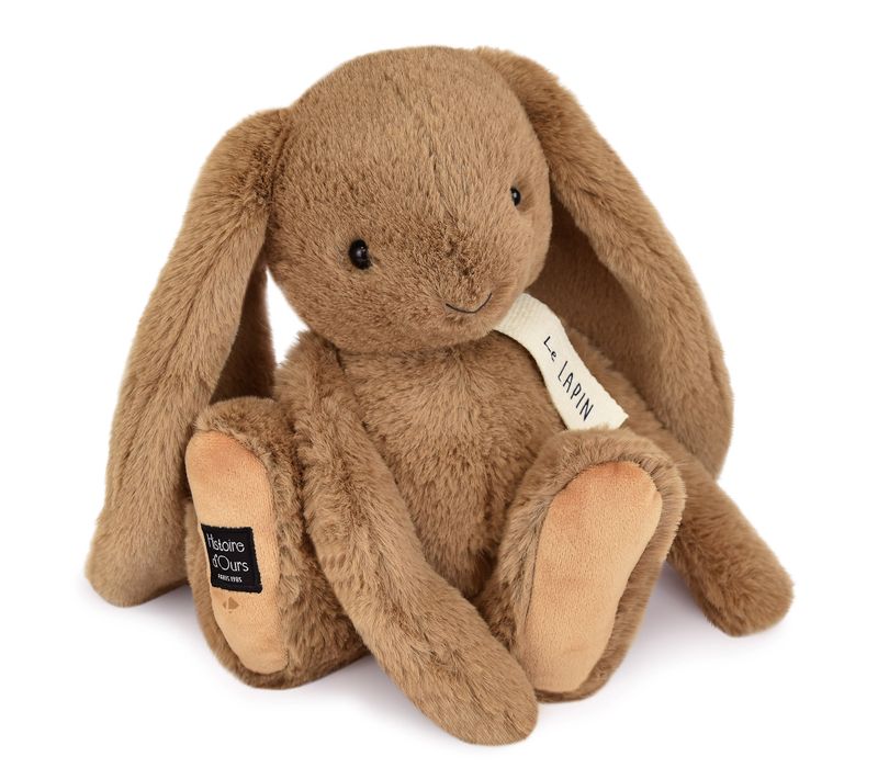 Peluche Lapin 32 Cm Polyester Collection Le Lapin Marron Noisette