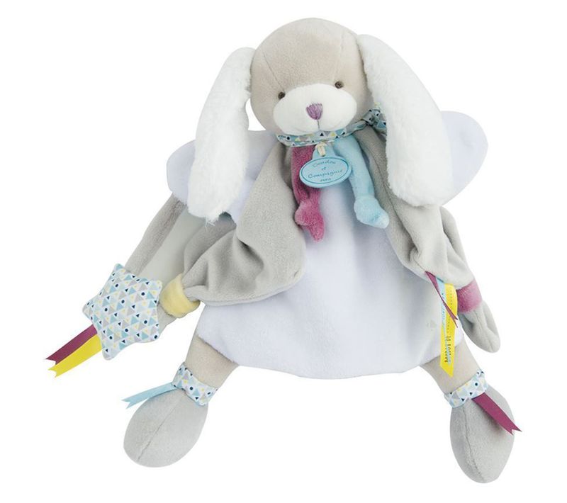 Doudou Marionnette Chien Grand Modèle 28 Cm Polyester Toopi Gris